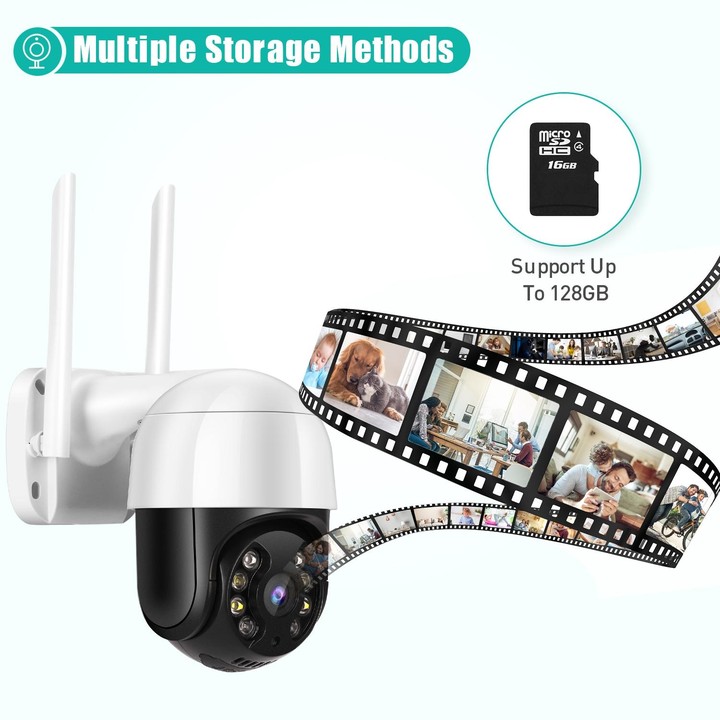 QX29 3.0MP HD WiFi IP Camera, Support Night Vision & Motion Detection & Two Way Audio & TF Card, EU Plug