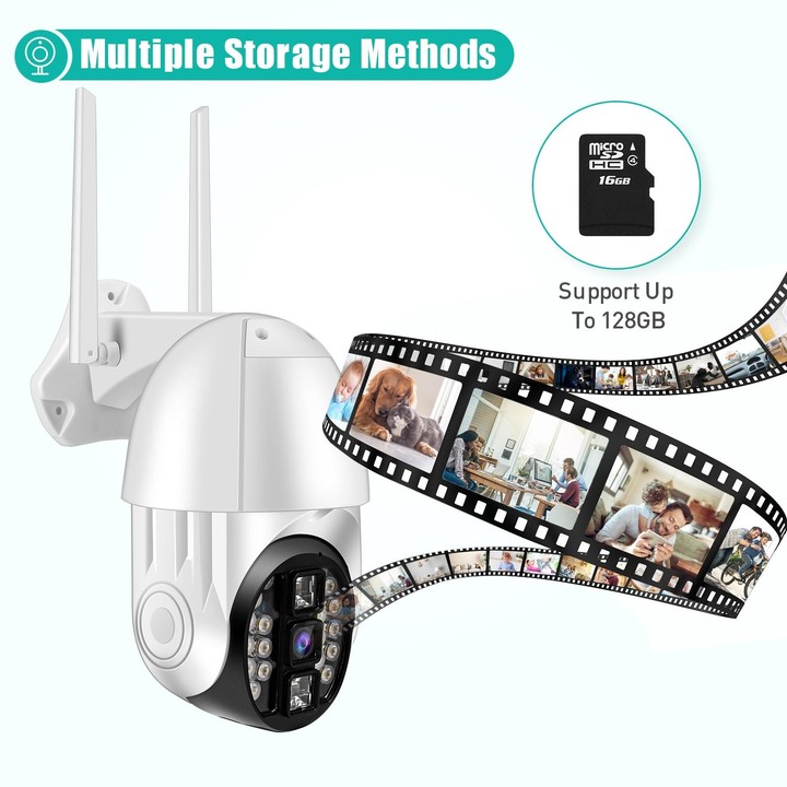 QX33 1080P Panoramic PTZ 360 Degree Rotating WIFI Camera, Support Day and Night Full Color & Two-way Voice Intercom & Motion Det