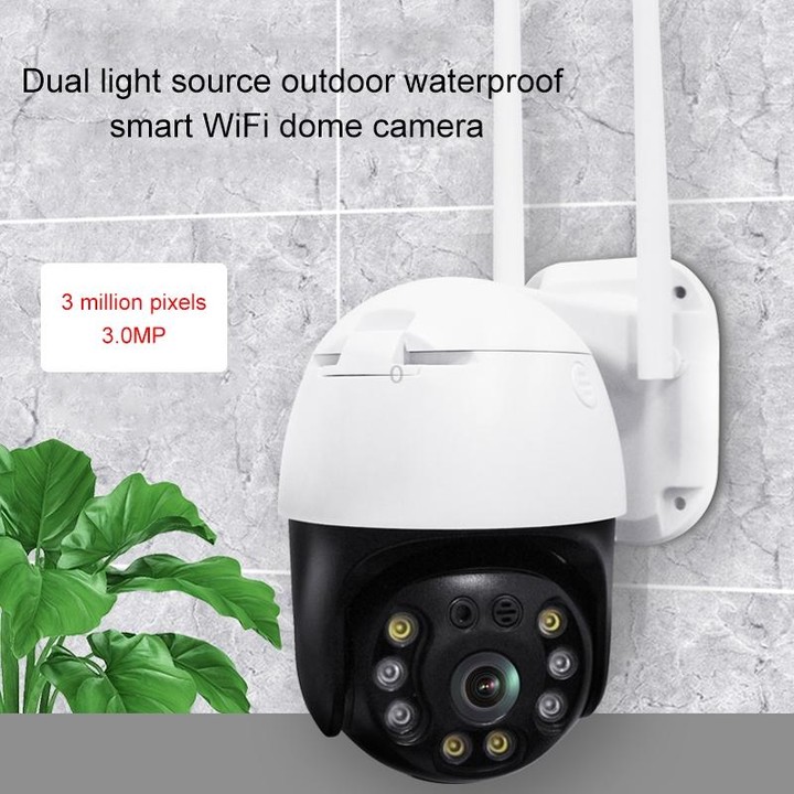 QX36 1080P 3.0MP 3.6mm Lens IP65 Waterproof PTZ 360 Degree Rotating WIFI Camera, Support Day and Night Full Color & Two-way Voic
