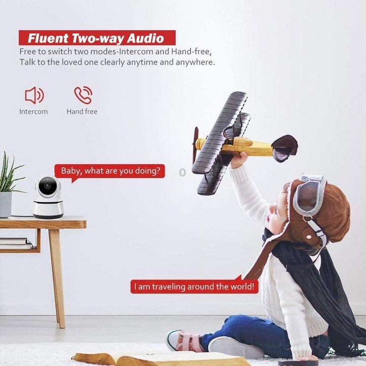 PAF200 2MP 1080P HD Wireless IP Camera, Support Motion Detection & Infrared Night Vision & TF Card(US Plug)