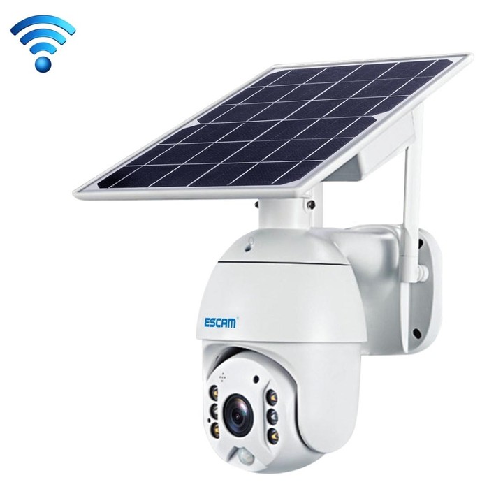 ESCAM QF280 HD 1080P IP66 Waterproof WiFi Solar Panel PT IP Camera with Battery, Support Night Vision / Motion Detection / TF Ca