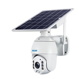 ESCAM QF480 EU Version HD 1080P IP66 Waterproof 4G Solar Panel PT IP Camera without Battery, Support Night Vision / Motion Detec