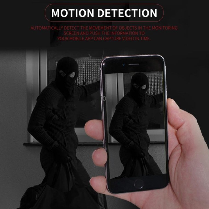 W18 1080P HD WiFi Smart Mini Security Camera, Support 155 Degrees Wide Angle & Motion Detection & Infrared Night Vision & TF Car
