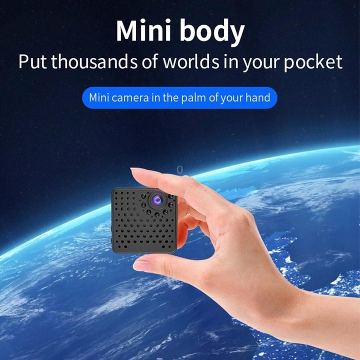 W18 1080P HD WiFi Smart Mini Security Camera, Support 155 Degrees Wide Angle & Motion Detection & Infrared Night Vision & TF Car