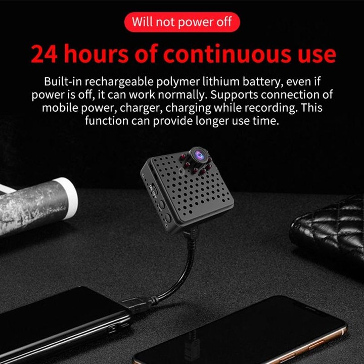 W18 1080P HD WiFi Smart Mini Security Camera, Support 155 Degrees Wide Angle & Motion Detection & Infrared Night Vision & TF Car