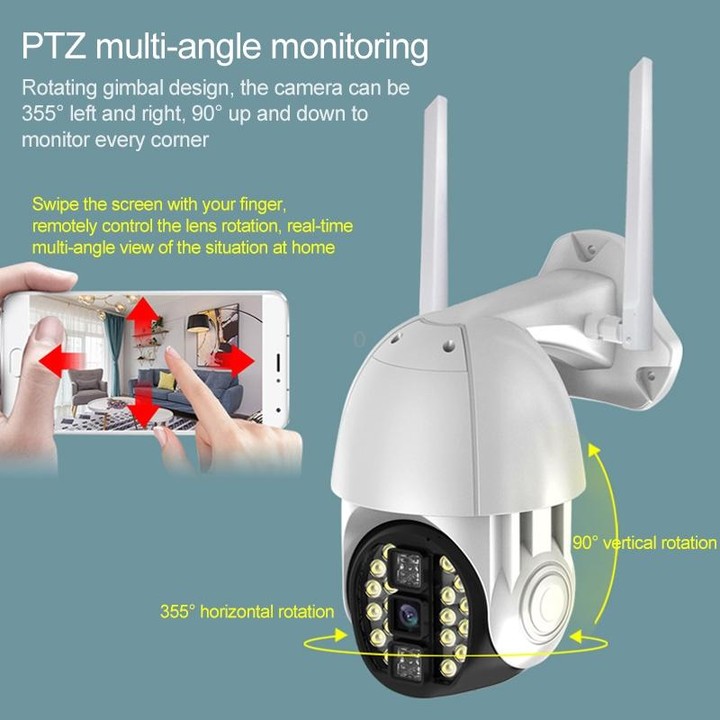 Q20 Outdoor Mobile Phone Remotely Rotate Wireless WiFi HD Camera, Support Three Modes of Night Vision & Motion Detection Video /