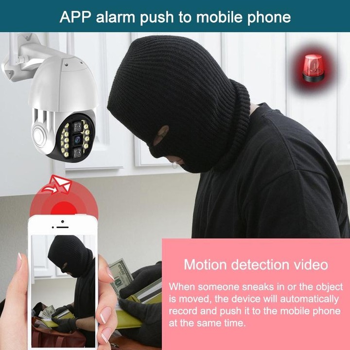 Q20 Outdoor Mobile Phone Remotely Rotate Wireless WiFi HD Camera, Support Three Modes of Night Vision & Motion Detection Video /