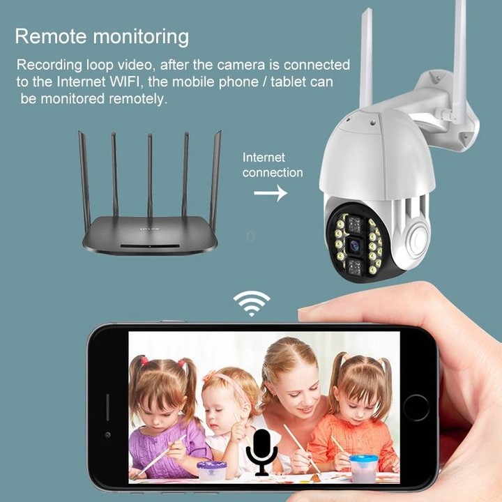 Q20 Outdoor Mobile Phone Remotely Rotate Wireless WiFi HD Camera, Support Three Modes of Night Vision & Motion Detection Video /