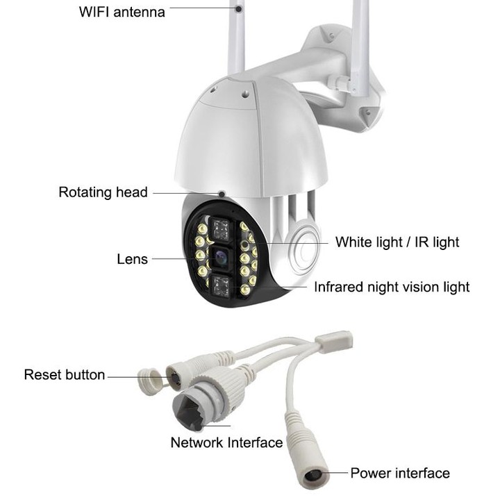 Q20 Outdoor Mobile Phone Remotely Rotate Wireless WiFi HD Camera, Support Three Modes of Night Vision & Motion Detection Video /