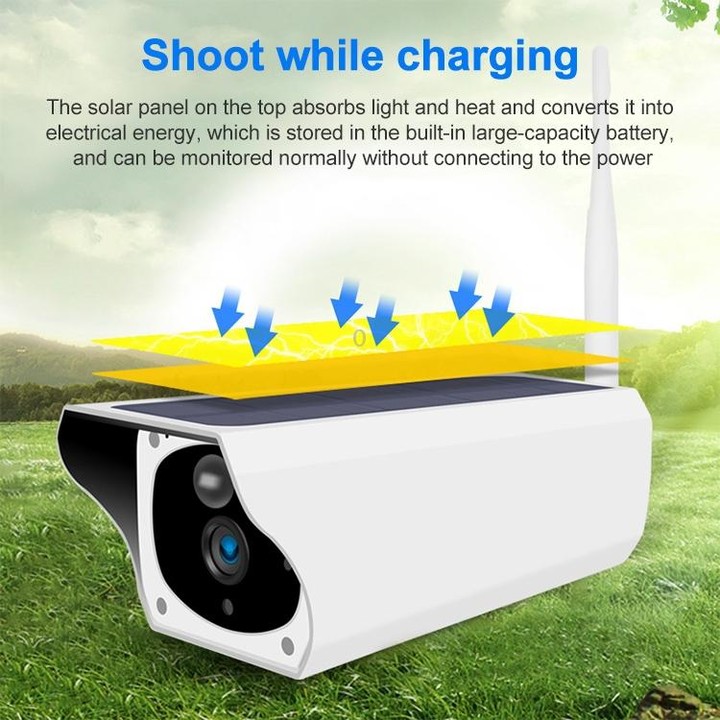 T1-2 2 Megapixel WiFi Version IP67 Waterproof Solar HD Monitor Camera without Battery & Memory, Support Infrared Night Vision &