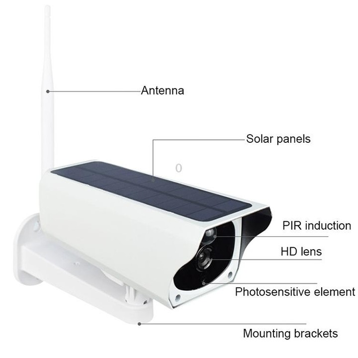 T1-2 2 Megapixel WiFi Version IP67 Waterproof Solar HD Monitor Camera without Battery & Memory, Support Infrared Night Vision &