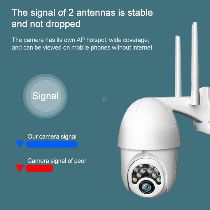 Q10 Outdoor Mobile Phone Remotely Rotate Wireless WiFi 10 Lights IR Night Vision HD Camera, Support Motion Detection Video / Ala