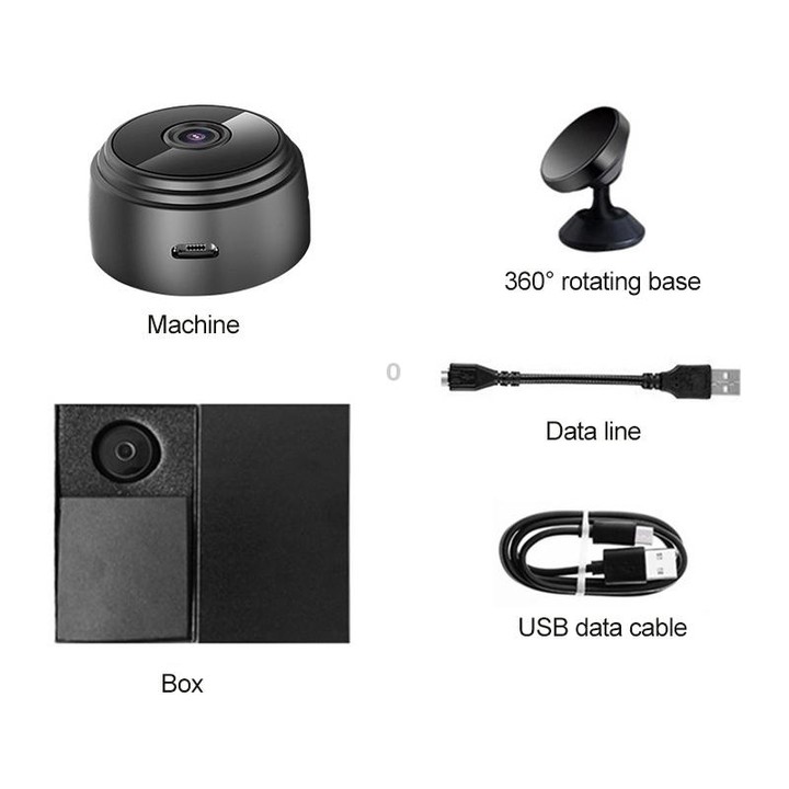 A9+ 1080P WiFi Remote Wireless Camera, Support Night Vision & Motion Detection & TF Card, Broadcom Bluetooth Solution(Black)