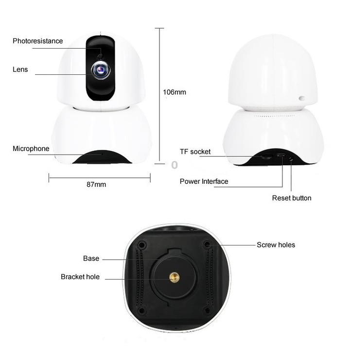 163Eye X3-UJ36 Smart Rotatable P2P Network HD Video Camera