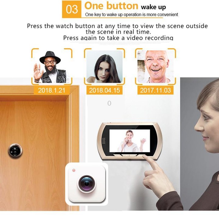 45AHD 4.5 inch Motion Detection Camera Video Smart Digital Door Viewer(Black)