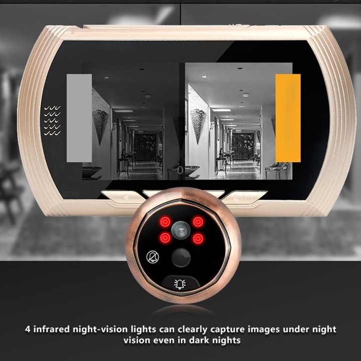 45AHD 4.5 inch Motion Detection Camera Video Smart Digital Door Viewer(Gold)