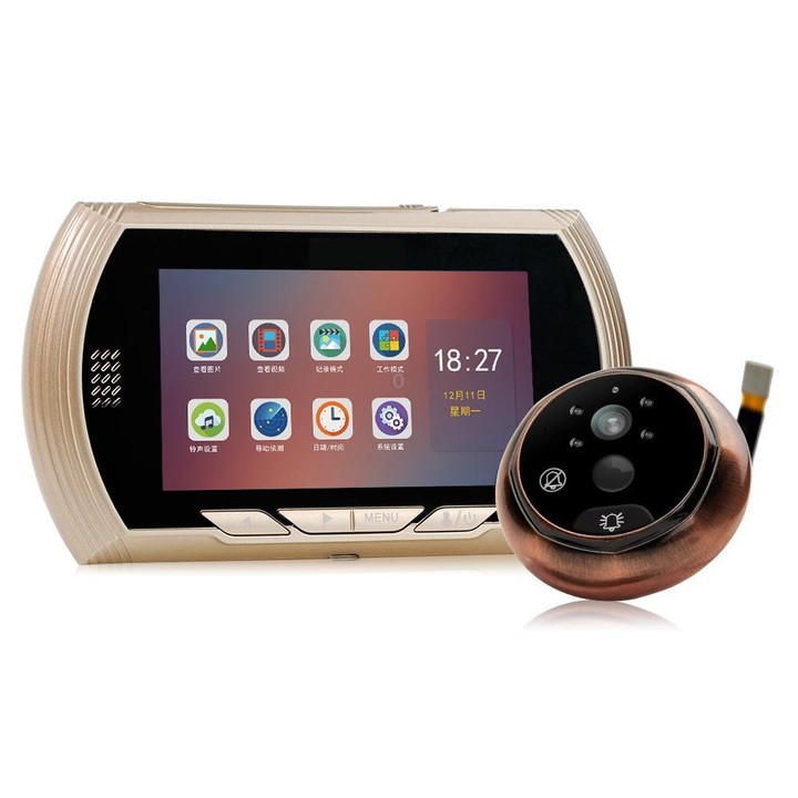 45AHD 4.5 inch Motion Detection Camera Video Smart Digital Door Viewer(Gold)