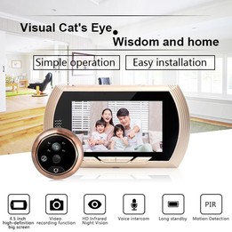 45AHD 4.5 inch Motion Detection Camera Video Smart Digital Door Viewer(Silver)