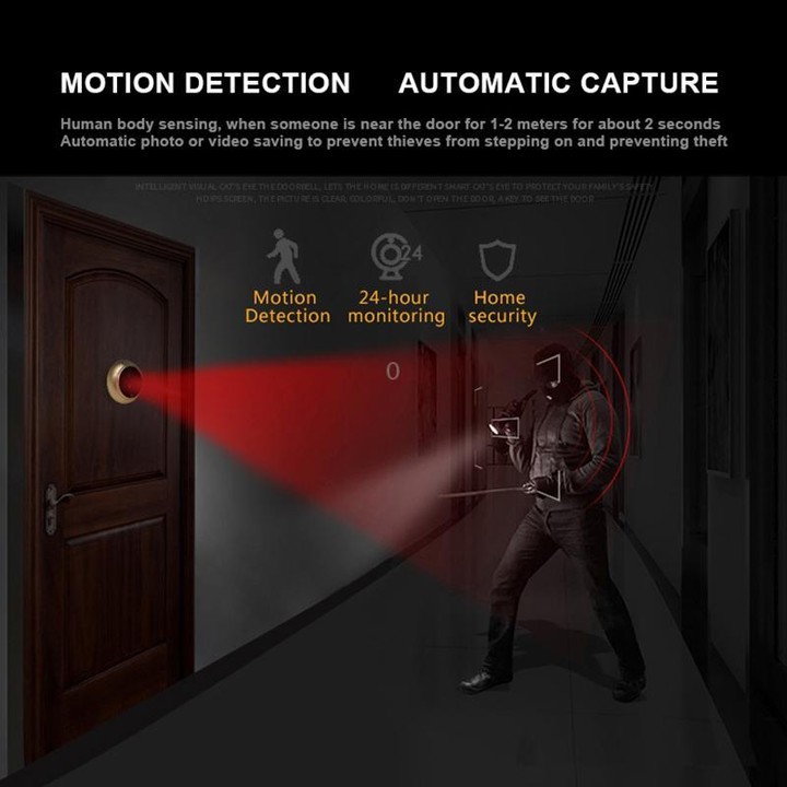 45AHD 4.5 inch Motion Detection Camera Video Smart Digital Door Viewer(Silver)