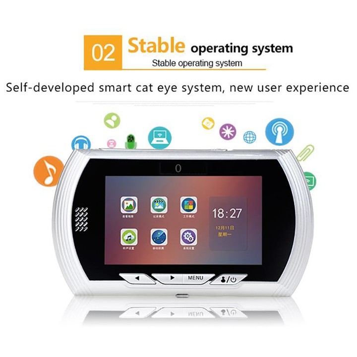 45AHD 4.5 inch Motion Detection Camera Video Smart Digital Door Viewer(Silver)