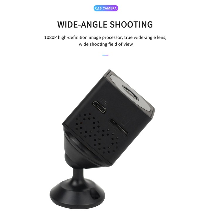 Q16 Mini WiFi Wireless Network Action Camera Wide-angle Recorder with Night Vision and Motion Detection (Black)