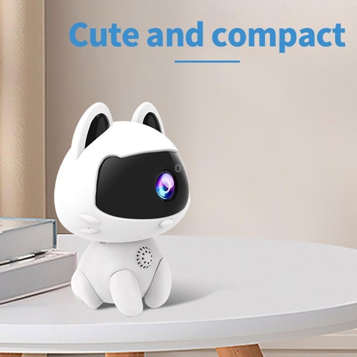 K9 Cute Pets Smart Home Camera, Support Night Vision & Two-way Voice & Motion Detection (White)