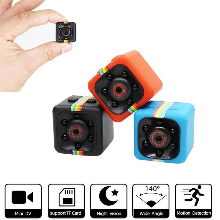 SQ11 Mini DV HD 960P 6 LEDs Sport Recorder Camera with Holder, Support Monitor Detection & IR Night Vision & TF Card(Red)