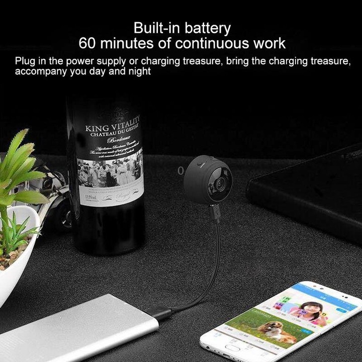 A9 1080P WiFi IP Camera Mini DV(White)