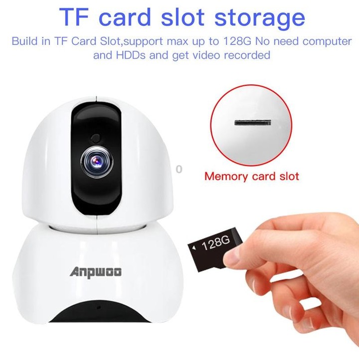 Anpwoo-YT003 2.0 Mega 3.6mm Lens Wide Angle 1080P Smart WIFI Monitor Camera , Support Night Vision & TF Card Expansion Storage,