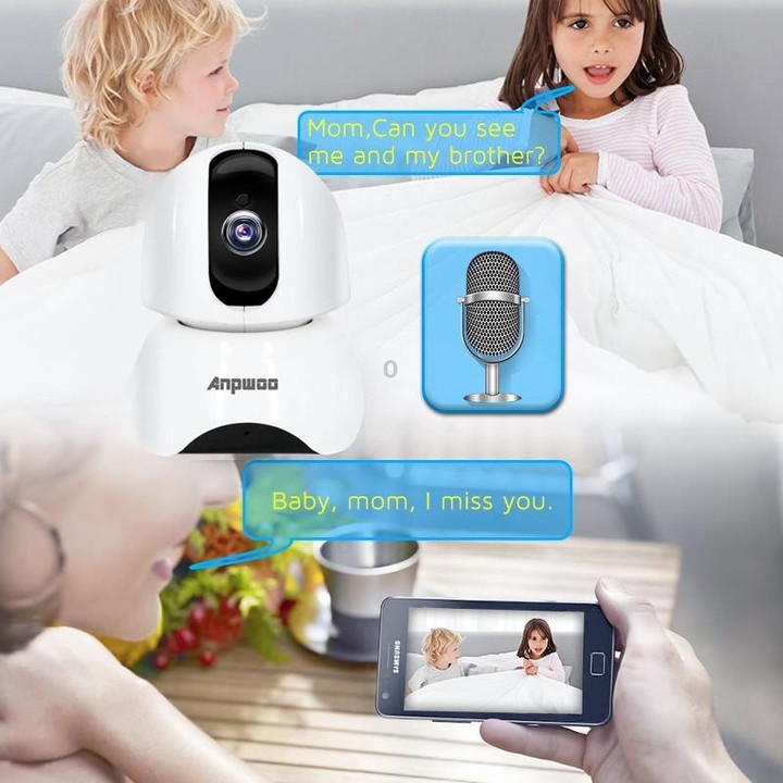 Anpwoo-YT003 2.0 Mega 3.6mm Lens Wide Angle 1080P Smart WIFI Monitor Camera , Support Night Vision & TF Card Expansion Storage,