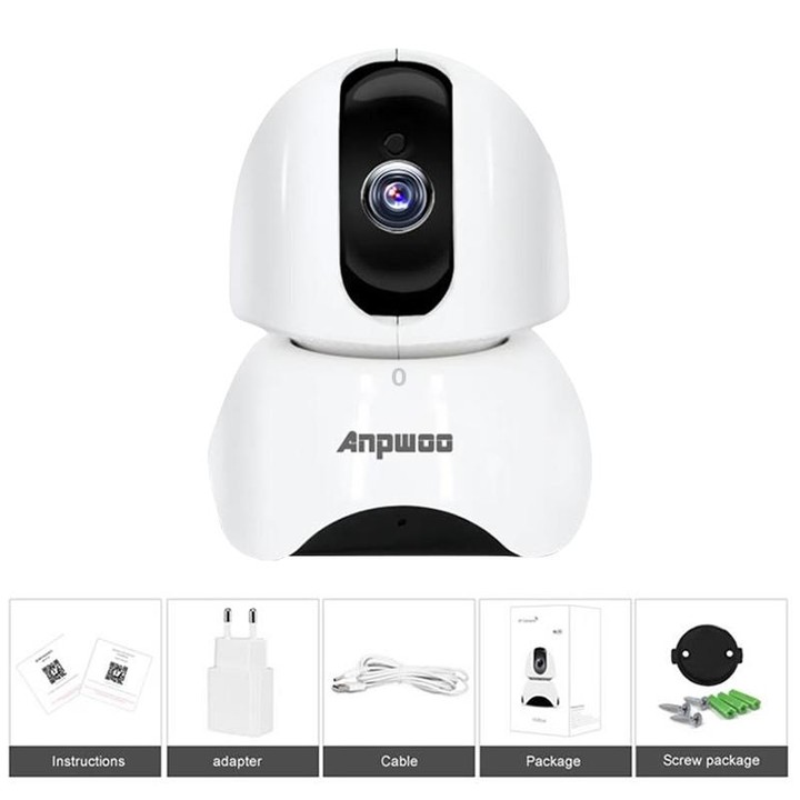 Anpwoo-YT003 2.0 Mega 3.6mm Lens Wide Angle 1080P Smart WIFI Monitor Camera , Support Night Vision & TF Card Expansion Storage,