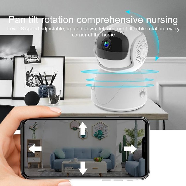ZAS-5G01 1080P Home 5G WiFi Dual-band Panoramic Camera with 32GB TF Card, Support IR Night Vision & AP Hot Spot & Designated Ala