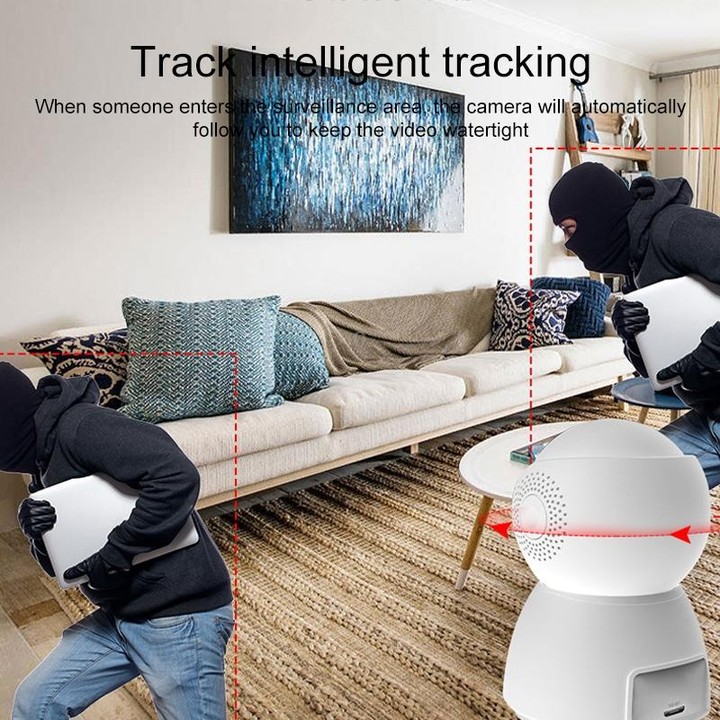 ZAS-5G01 1080P Home 5G WiFi Dual-band Panoramic Camera with 64GB TF Card, Support IR Night Vision & AP Hot Spot & Designated Ala