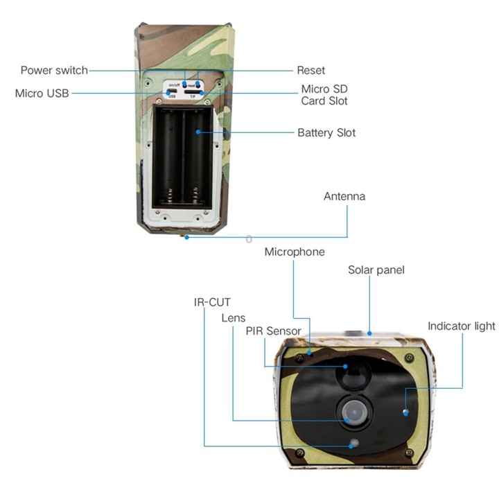 VESAFE VS-Y4 Maple Leaf Pattern 1080P HD Battery Solar WiFi IP Camera, Support PIR Motion Detection & Infrared Night Vision & TF