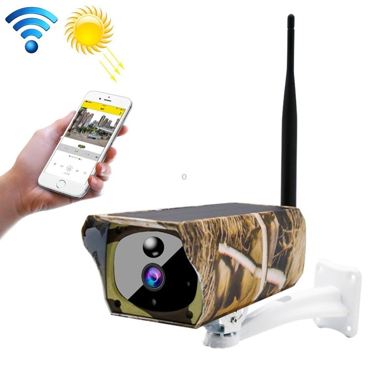 VESAFE VS-Y4 Maple Leaf Pattern 1080P HD Battery Solar WiFi IP Camera, Support PIR Motion Detection & Infrared Night Vision & TF