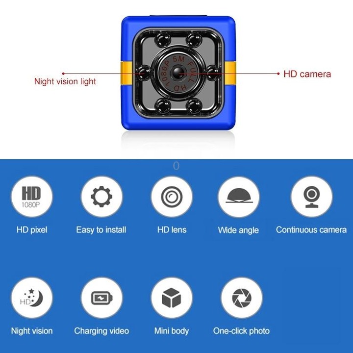 FX01 1080P Outdoor Sport HD Aerial DV Camera (Red)