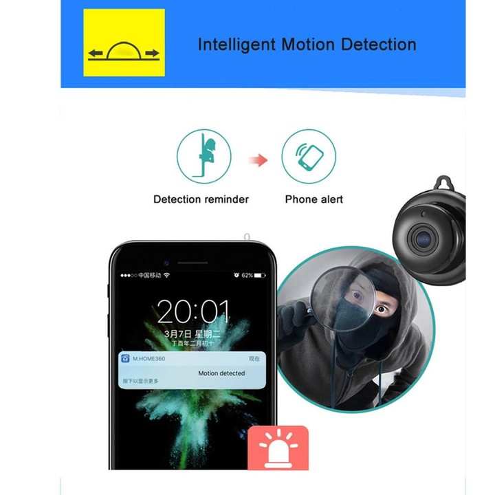 Anpwoo MN001 3518Ev200 1.0 MP Mini HD WiFi IP Camera with 6 PCS Infrared LEDs, Support Motion Detection & Night Vision & TF Card