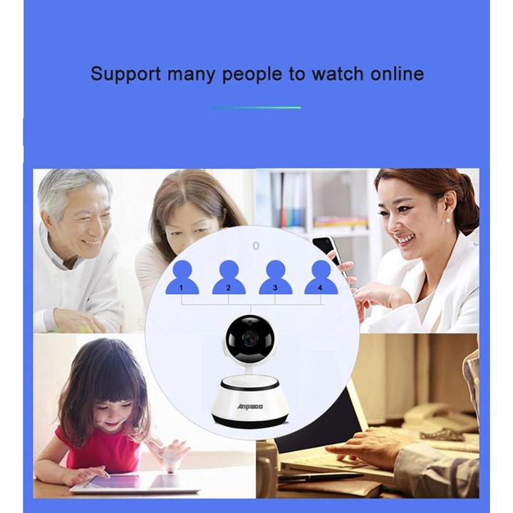 Anpwoo YT001 720P HD WiFi IP Camera with 6 PCS Infrared LEDs, Support Motion Detection & Night Vision & TF Card(Max 64GB)