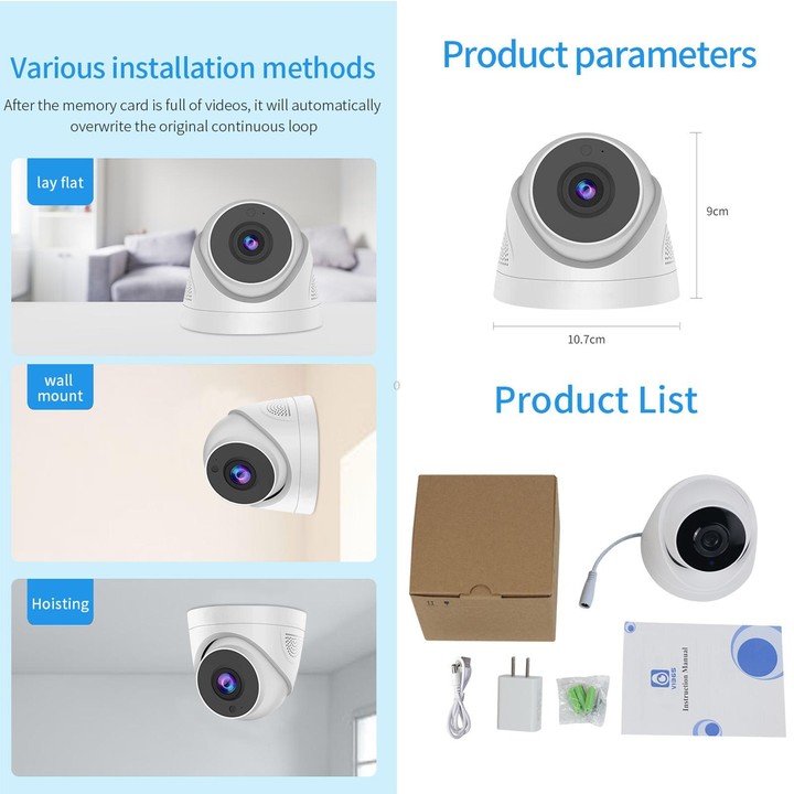 A5 Smart Conch WiFi Camera 1080P HD Night Vision IP Camera (UK Plug)
