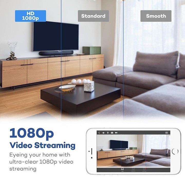 Anpwoo Snowman 1080P HD WiFi IP Camera, Support Motion Detection & Infrared Night Vision & TF Card(Max 64GB)(White)