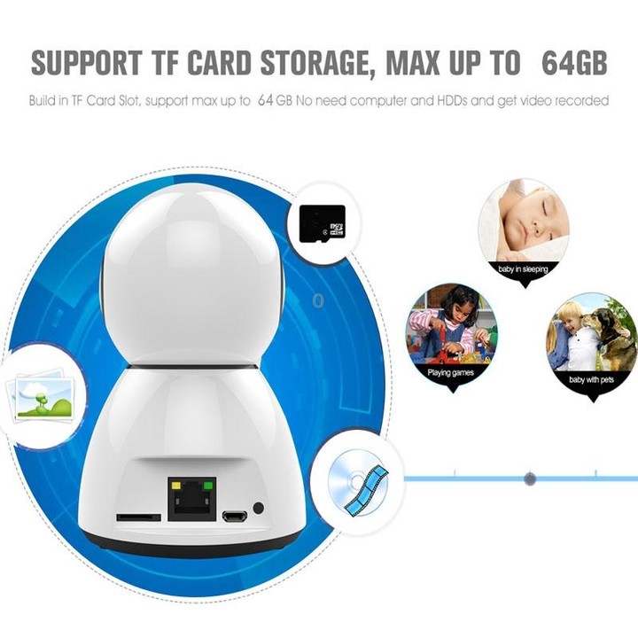 Anpwoo Snowman 1080P HD WiFi IP Camera, Support Motion Detection & Infrared Night Vision & TF Card(Max 64GB)(White)
