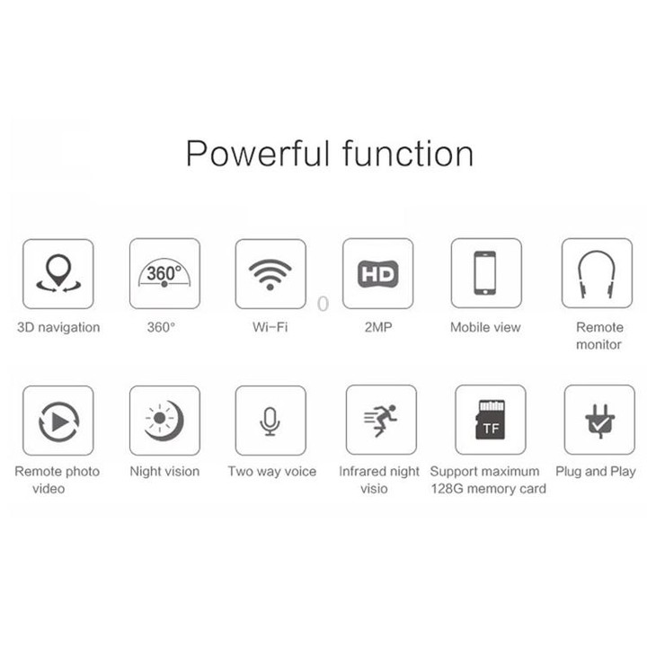 Anpwoo Hercules GM8135+SC2145 1080P HD WiFi IP Camera, Support Motion Detection & Infrared Night Vision & TF Card(Max 128GB)(Whi