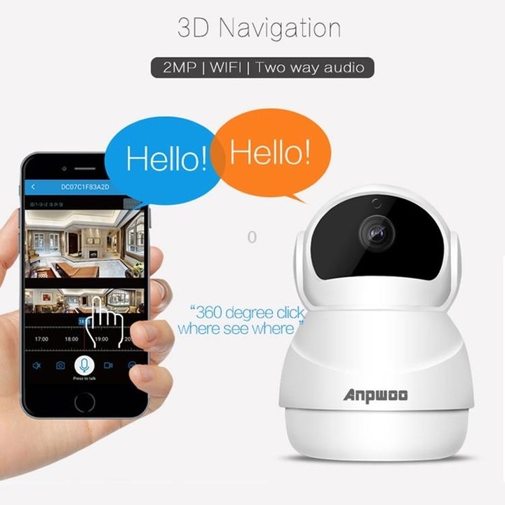Anpwoo Warrior GM8135+SC2145 1080P HD WiFi IP Camera, Support Motion Detection & Infrared Night Vision & TF Card(Max 128GB)(Whit