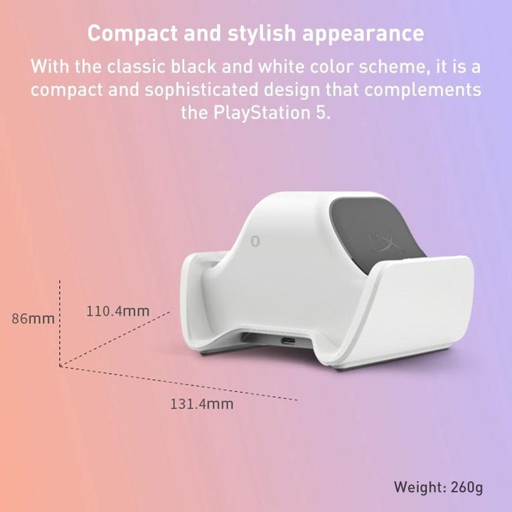 Kingston HyperX Gemini PS5 Handle Charging Base (White)