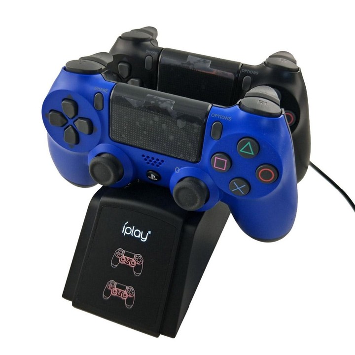 iplay Dual Port Charging Dock Station Stand / Controller Charging Stand for For Sony Playstation 4 PS4 & Slim PS4 Pro with LED D
