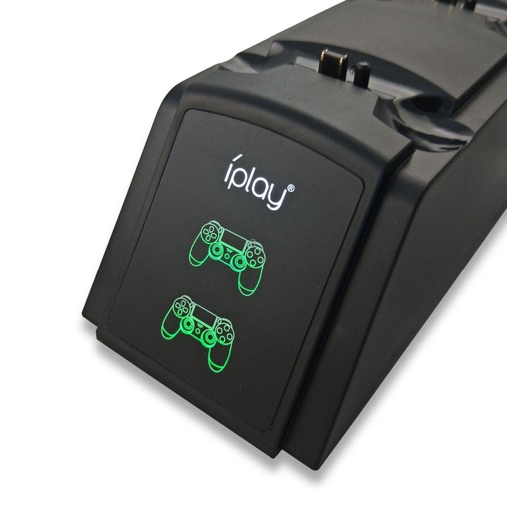iplay Dual Port Charging Dock Station Stand / Controller Charging Stand for For Sony Playstation 4 PS4 & Slim PS4 Pro with LED D