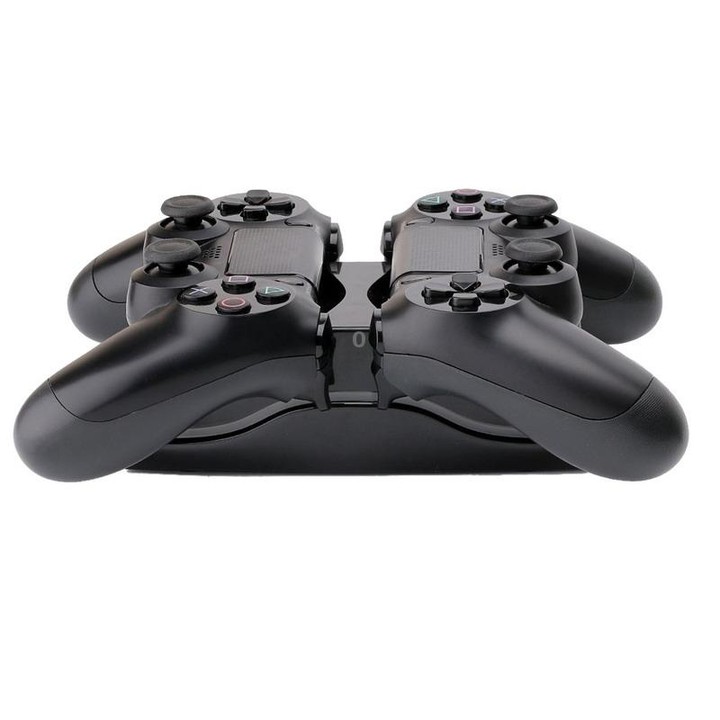 Special UFO Shape 2 x USB Charging Dock Station Stand / Controller Charging Stand for PS4 Playstation 4 with Multi Colors LED(Bl