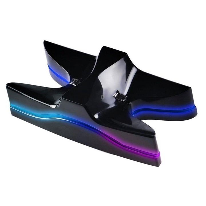 Special UFO Shape 2 x USB Charging Dock Station Stand / Controller Charging Stand for PS4 Playstation 4 with Multi Colors LED(Bl