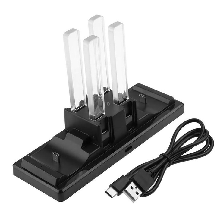 6 in 1 USB Charging Dock Station Stand / Controller Support Charger with LED Indication for Nintend Switch & Joy-Con & Pro Contr