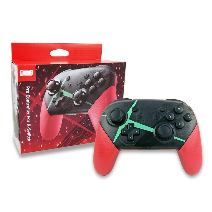 Wireless Game Pro Controller With Screenshot Vibration Function for Nintendo Switch(Red)